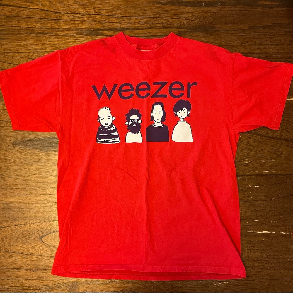 Red Weezer Graphic T-Shirt Vintage Y2K